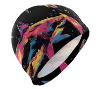 Digital Art Color Sharks swim waterproof for bald Short Hair waterproof swim for women Hair Protection and Drag Reduction gorro de natacion para hombre