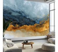 Digital Art Style Wall Mural 350 x 256 cm Photo Wallpaper, Abstract Marble Stripes Non-Woven Wall Mural Poster Modern Design for Living Room Bedroom Children's Room Corridor Decoration
