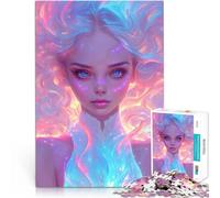 Digital Art - Woman with Blue Hair2000 teenager Pieces Jigsaw Puzzle Difficult Hard Every Piece is Unique - Challenging Family Fun Game 70x100cm