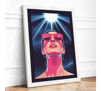 Digital Ascension Modern Framed Wall Art Print A2 (59.4×42cm) White, Wall Decor for Living Room, Bedroom, Office & Home, Ready to Hang, Art Gift