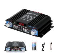 Digital Audio Amplifier with Lcd Display, Subwoofer 4 Voice Channel Player Amplificadors, 4-Channel Digital Sound Amp for Home Audio Systems