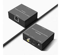 Digital Audio Extender Digital Optical/Coaxial Digital Audio Extender/Converter Over Single Cat5e/6 Cable (PoC) up to 500’ Standard Supported LPCM, DB Digital 5.1, DTS, and Doby True HD
