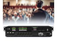 Digital Audio Processor, 32-bit Karaoke System with 16 Modes, PC Interface, Prevents Howling, DSP Stage Sound Equipment for Home, Stage, Church