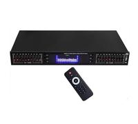 Digital Audio Stereo Equalizer, 20 Band HiFi Graphic Effects Tuning, Built-in Bluetooth and USB, Remote Control for Recording Studio
