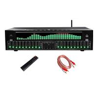Digital Audio Stereo Graphic EQ, Digital Equalizer, 31-Band Dynamic Spectrum Display, 12 Rhythm Patterns, Bluetooth 5.4 Optical Coaxial Digital Audio Decoding, Noise Reduction, for Recording Studio