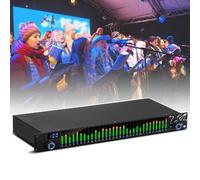 Digital Audio Stereo Graphic Eq, Stereo Audio Eq (Dual Channel), 31-band Spectrum Adjustment + 10 Saveable Presets, Independent Adjustment: High/Mid/Bass,Black