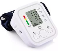 Digital Automatic Blood Pressure Monitor Upper Arm BP Machine Heart Rate Sphygmomanometer Pressure Meter Tonometer for Measuring Arterial Pressure