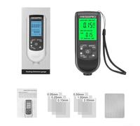 Digital Automotive Paint Film Tester with Magnetic Induction and Eddy Current Sensors for Accurate Thickness Readings on Metal Surfaces (Black)