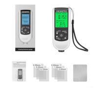 Digital Automotive Paint Film Tester with Magnetic Induction and Eddy Current Sensors for Accurate Thickness Readings on Metal Surfaces (White)