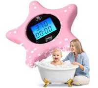 Digital Baby Bath Thermometer and Timer - Soft Silicone Sea Star - Floating Bathtub Water Thermometer - Safety Toy for Newborns, Infants, and Toddlers