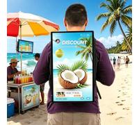 Digital Backpack with 21.5 inch LCD Screen, 1920x1080 Resolution, APP Remote Release, Touch Function, Human Walking Digital Billboard, Includes 32GB Storage