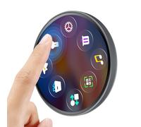 Digital Badge - 2.5D Curved Glass, Modern Design and Dependable Structure, Electronic Badge, ID-Card | Display Badges Pin Suitable for Concerts, Music Festivals, and Evening Gatherings