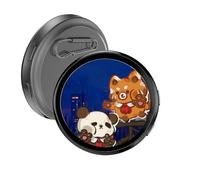 Digital Badge, Custom Badge Maker with 1.7-Inch HD Touch Screen & Bluetooth 6.0 for GIFS/Photos, Personalized Electronic Pin for Anime Fans, ACG Culture Enthusiasts, Football Support, Cosplay (Black)