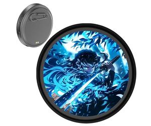 Digital Badge for Anime Fans - 64MB Memory, Portable LCD Display Pin for Bag, Clothes, Desktop Anime Badges