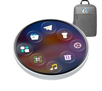 Digital Badge - High Definition Touchscreen Electronic Display Pin, Smart LED Name Tag with Custom Animation Screen for Concerts Festivals School Events Parties Sports Fans and Celebrations Wearable D