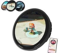 Digital Badge, Personalized Electronic Badge Pin HD Touch Screen Button with Videos/Photos Display, Cosplay Concert Gift for Anime/Star/Football Fans (Black)