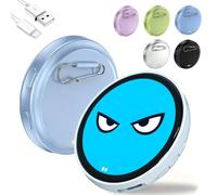 Digital Badge Pin, Electronic Badge Digital Display Pin, 1.7" HD Display Screen with Digitals Badges Photo Video Gif Displays Screen Displays Photos,for Anime & Fan Support (#Blue)