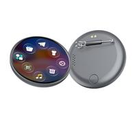 Digital Badge Pin, Smart Wireless Anime Digital Badges, Dynamic Display With 30-Hour Battery Life, for Anime/Star/Football Team Fans B-adge(White)