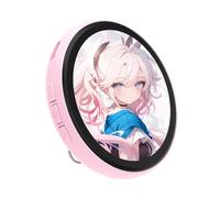 Digital Badge Pin with Hd Touch Screen, Custom Electronic Badge for Photo Video Display, Trendy Wearable Accessory for Cosplay Concert and Fan Events (Pink)