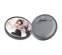 digital badge, with Lightweight and Portable, 5.8 * 5.8cm, Electronic Anime Badges Pin, Touchscreen Digital pin, buttons and badges, Wireless File Transfer, for Backpack Gift Fan Decor Event
