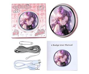 Digital Badge with Touch Screen, Instant Photos HD Touch Screen | Smart Display Badge | For Anime Fans Cosplay Convention ACG Festival Home Travel School Club Decoration Bag, Se référer au descriptif