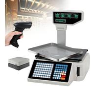 Digital Barcode Label Printing Scale, Thermal Price Computing Weighing 30Kg/66Lb, Double-Sided Lcd Display,A