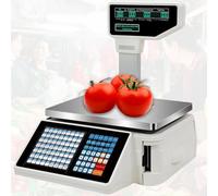 Digital Barcode Scale with Double Screen Display for Accurate Pricing and Label Printing in Supermarkets