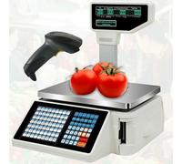 Digital Barcode Scale with Double Screen Display for Accurate Pricing and Label Printing in Supermarkets