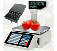 Digital Barcode Scale with Double Screen Display for Accurate Pricing and Label Printing in Supermarkets