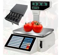 Digital Barcode Scale with Double Screen Display for Supermarket Trade - Price Computing System, Accurate Measurement and Easy-to-Read Display
