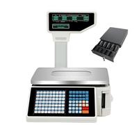 Digital Barcode Scales with Label and Receipt Printer,Commercial Counting Scale for Retail Store & Supermarket,Dual LCD Displays,66LB/30KG Capacity(C)