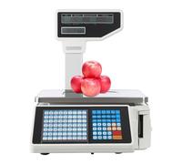 Digital Barcode Scales with Label and Receipt Printer,Commercial Counting Scale for Retail Store & Supermarket,Dual LCD Displays,66LB/30KG Capacity(A)