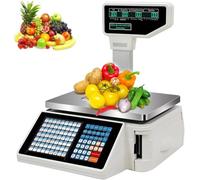 Digital Barcode Weighing Scale, Dual Display, 63 Shortcut Keys for Supermarket, Retail Store, Warehouse