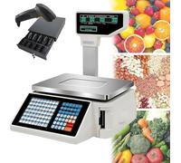 Digital Barcode Weighing Scale With 63 Shortcut Keys For Efficient Warehouse Operations And Cash Register Integration