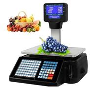 Digital Barcode Weighing Scale with Tower Pole Display and Integral Printer for Supermarket, Retail Store, and Warehouse Use