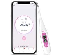 Digital Basal Body Thermometer Fertility Monitor Record BBT Manually, Draw BBT Chart Pinpoint Ovulation Day, High Accuracy Perfect Companion for Ovulation (Pink)