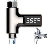 Digital Bath Thermometer, 5-85°C Shower Thermometer, 360° Rotating Screen, Real Time Water Flow Thermometer for Water Temperature, for Main Kitchen, Bathroom, Shower Thermometer