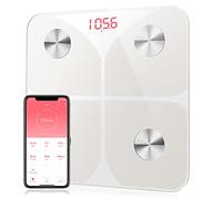 Digital Bathroom Scales for Body Weight - Smart Body Fat Scales Composition Analyzer Monitor, High Precision Measuring for BMI, Muscle, Body Age etc, Smart APP for Fitness Tracking(White)