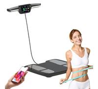 Digital Bathroom Scales - Smart Rechargeable Composition Analyzer, 8 Electrodes, High Accuracy Body Fat & Muscle Measurement, Large Display