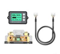 Digital Battery Capacity Indicator for Electric Vehicles, Voltage Current Tester with Coulomb Meter Function, 50A/100A/350A Range, Auto Wake-Up & Power-Off Memory, Compatible with Car