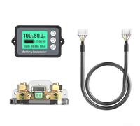 Digital Battery Capacity Indicator for Electric Vehicles, Voltage Current Tester with Coulomb Meter Function, 50A/100A/350A Range, Auto Wake-Up & Power-Off Memory, Compatible with Car