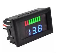 Digital Battery Gauge for 12V 24V 36V 48V 60V 72V Vehicles Featuring 8-Step Visual Power Indicator and Accurate DC Voltage Measurement from 6V to 100V (Blue)
