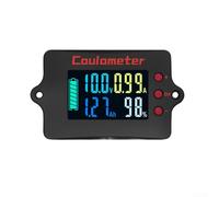 Digital Battery Monitor Battery Monitor With LCD Display, 100A Copper Shunt, Voltage Current Meter For Solar Panels, RV, Electric (Color screen)