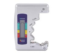 Digital Battery Tester for AA AAA D N and Button Cell Sizes - 150 mAh Portable ABS Capacity Checker for Carbon Zinc and Batteries - Voltage Health Status Detector with LCD Screen