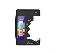 Digital Battery Tester LCD Display for AA AAA C D N 9V PP3 MN1604 6F22 Button Cell, ABS Capacity Check Detector Tool, Black, 1pc