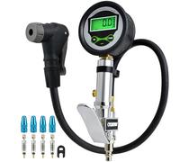Digital Bicycle Tire Inflator Gauge with Auto-Select Valve Type - Presta and Schrader Air Compressor Tool