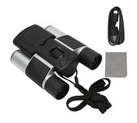 Digital Binocular Camera, 2.5K Video Type C Charging Support Memory Card 8X Zoom 2.0 Inch LCD Digital Binoculars 10x Magnification for Bird Watching R (Silver Black)