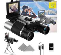Digital Binoculars with Camera - 10x Optical Zoom 8X Digital Zoom, 2" LCD Display 40MP Camera 2.5K Videos Ideal for Concerts, Bird Watching, and Outdoor Adventures with 32GB SD Card