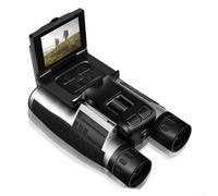 Digital Binoculars with Camera 2.5K Video 12x Optical Magnification 2.4 Inch LCD Screen 8x Digital Zoom Tripod Support for Bird Watching Hiking