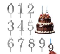 Digital Birthday Cake Candle Holder Set,Reusable Metal Number Candles Holder Set,Birthday cake numbers for Birthdays Cakes Anniversaries Celebratio (1 set)